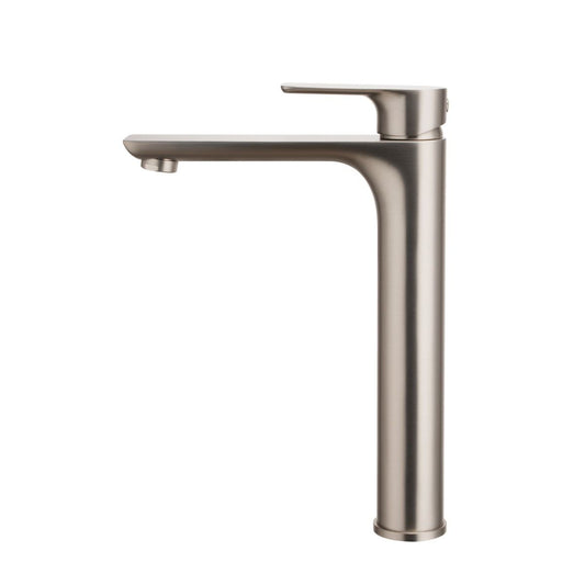 BU0152.BM VOG Brushed Nickel Nickel Round Above Counter Tall Basin Mixer