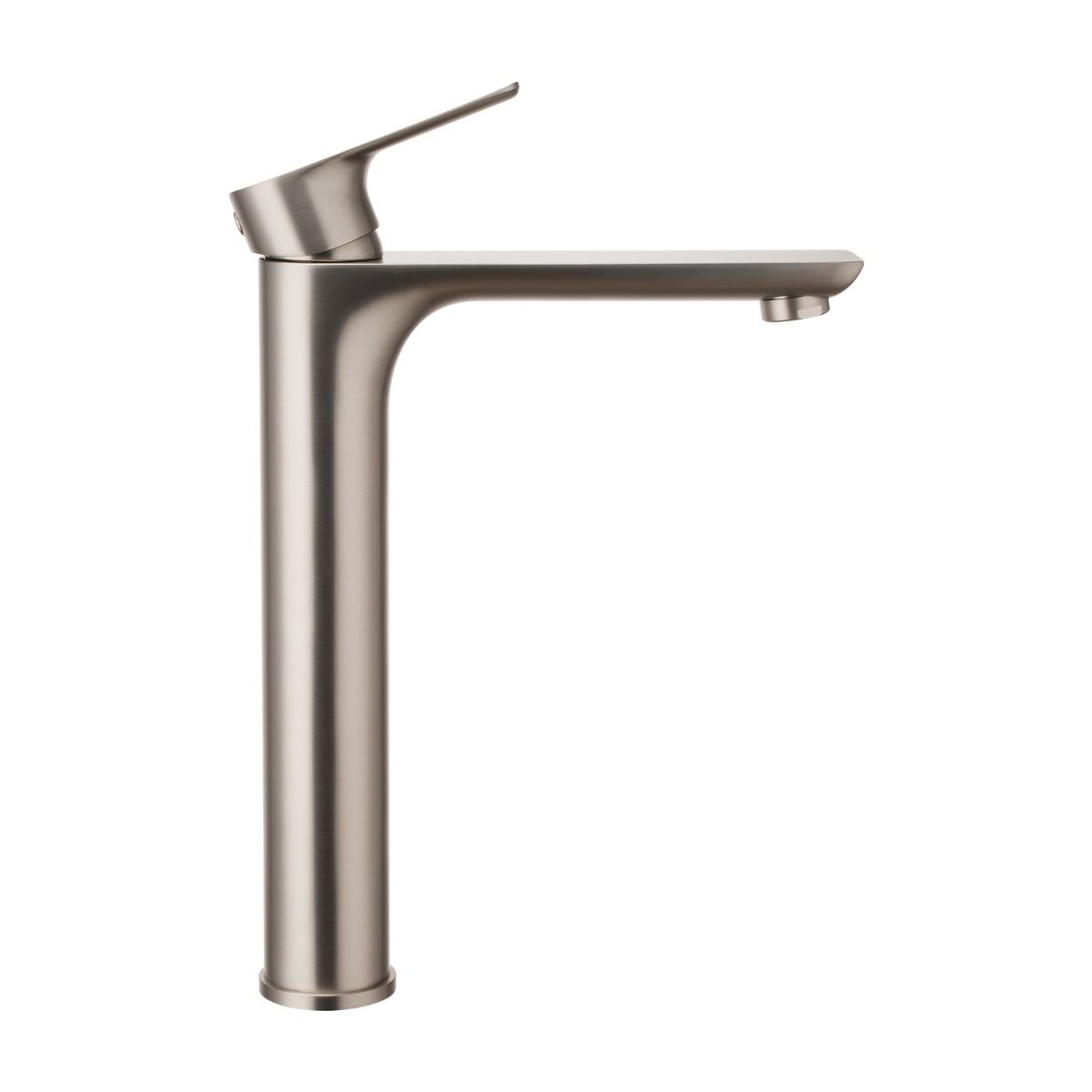 BU0152.BM VOG Brushed Nickel Nickel Round Above Counter Tall Basin Mixer