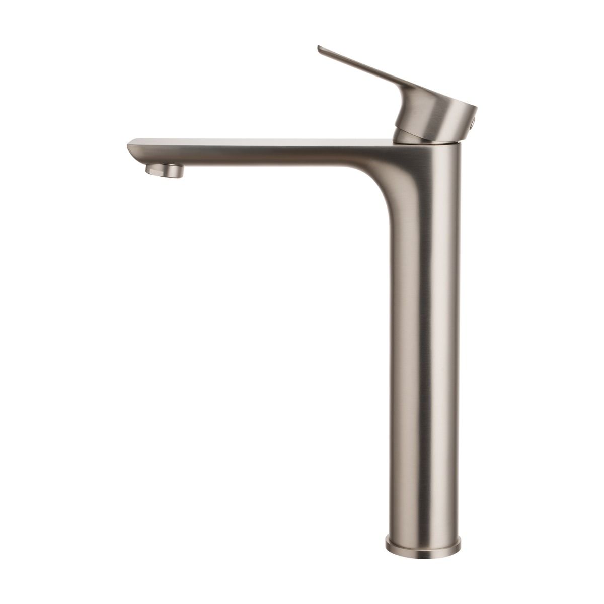 BU0152.BM VOG Brushed Nickel Nickel Round Above Counter Tall Basin Mixer