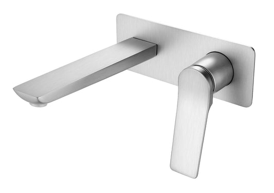 BU0153-2-EX.BM RUSHY Brushed Nickel Nickel Square Wall Mounted Wall Mixer