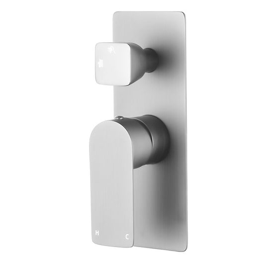 BU0165-2.ST VOG Brushed Nickel Round Wall Mounted Wall Mixer