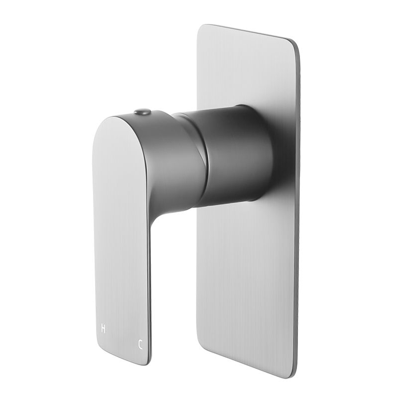 BU0167-2.ST VOG Brushed Nickel Nickel Square Wall Mounted Wall Mixer