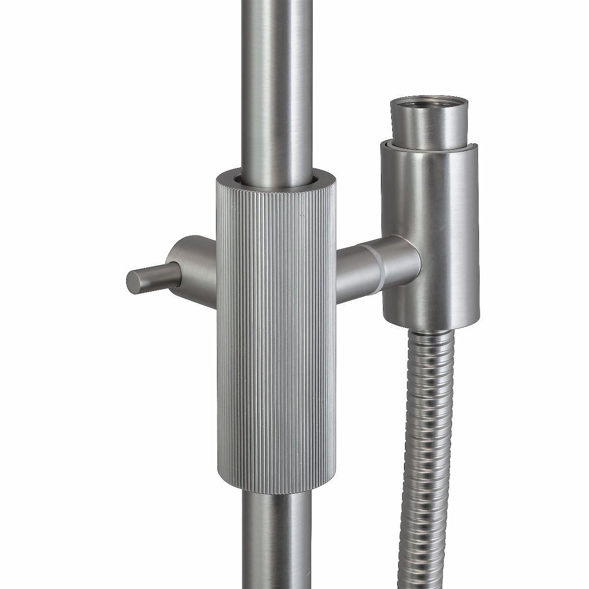 BU2151.SH.N CADDENCE Brushed Nickel Round Wall Mounted Shower Rail
