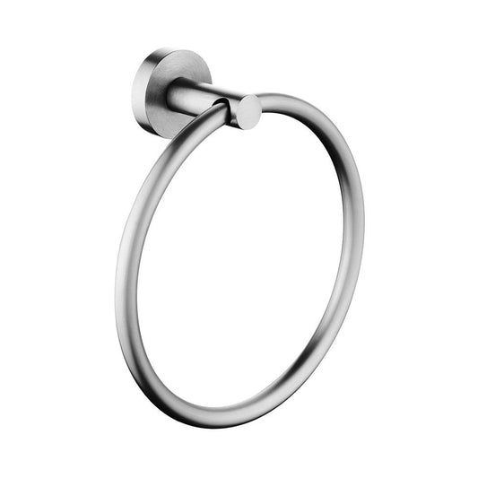 BU6603.TR LUCID PIN Brushed Nickel Round Wall Mounted Towel Ring