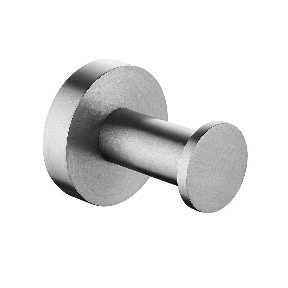 BU6608.TR LUCID PIN Brushed Nickel Nickel Round Wall Mounted Robe Hook