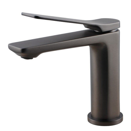 BUGM0128.BM RUSHY Brushed Gunmetal Grey Counter-mounted Basin Mixer