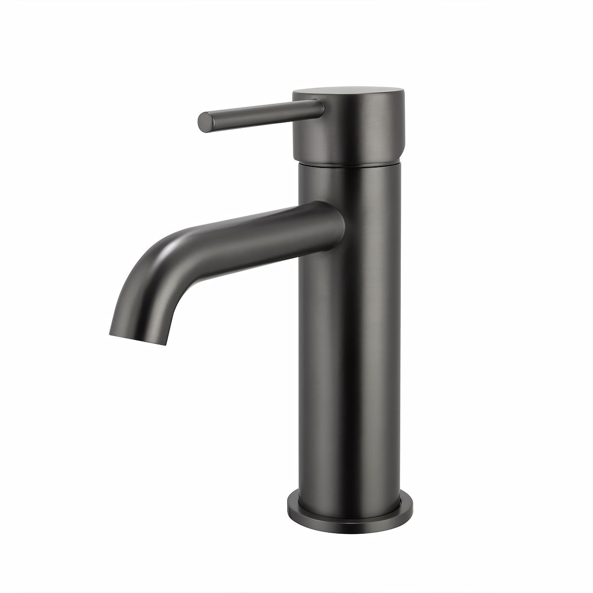 BUGM0150.BM LUCID PIN Brushed Gunmetal Grey Round Counter-mounted Basin Mixer