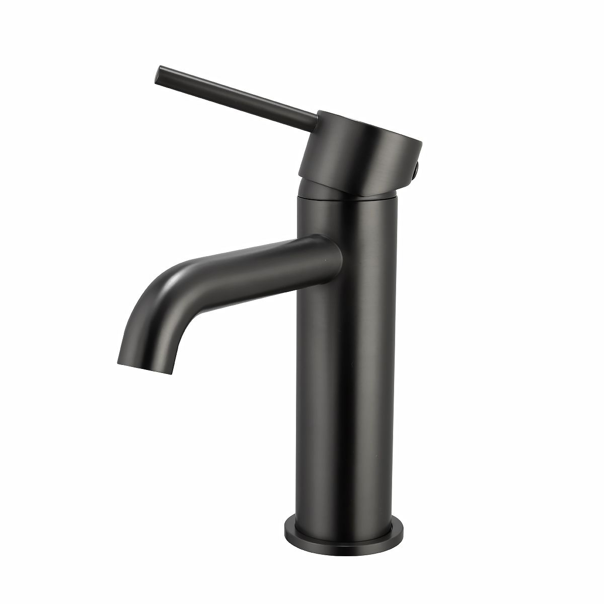 BUGM0150.BM LUCID PIN Brushed Gunmetal Grey Round Counter-mounted Basin Mixer