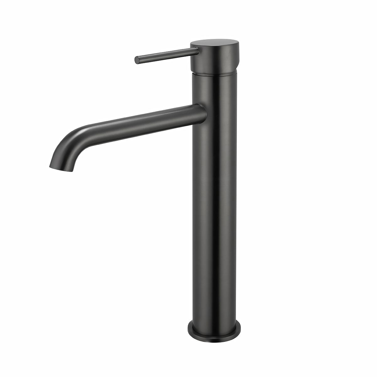BUGM0151.BM LUCID PIN Brushed Gunmetal Round Counter-mounted Tall Basin Mixer