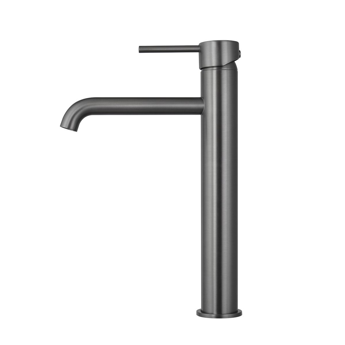 BUGM0151.BM LUCID PIN Brushed Gunmetal Round Counter-mounted Tall Basin Mixer