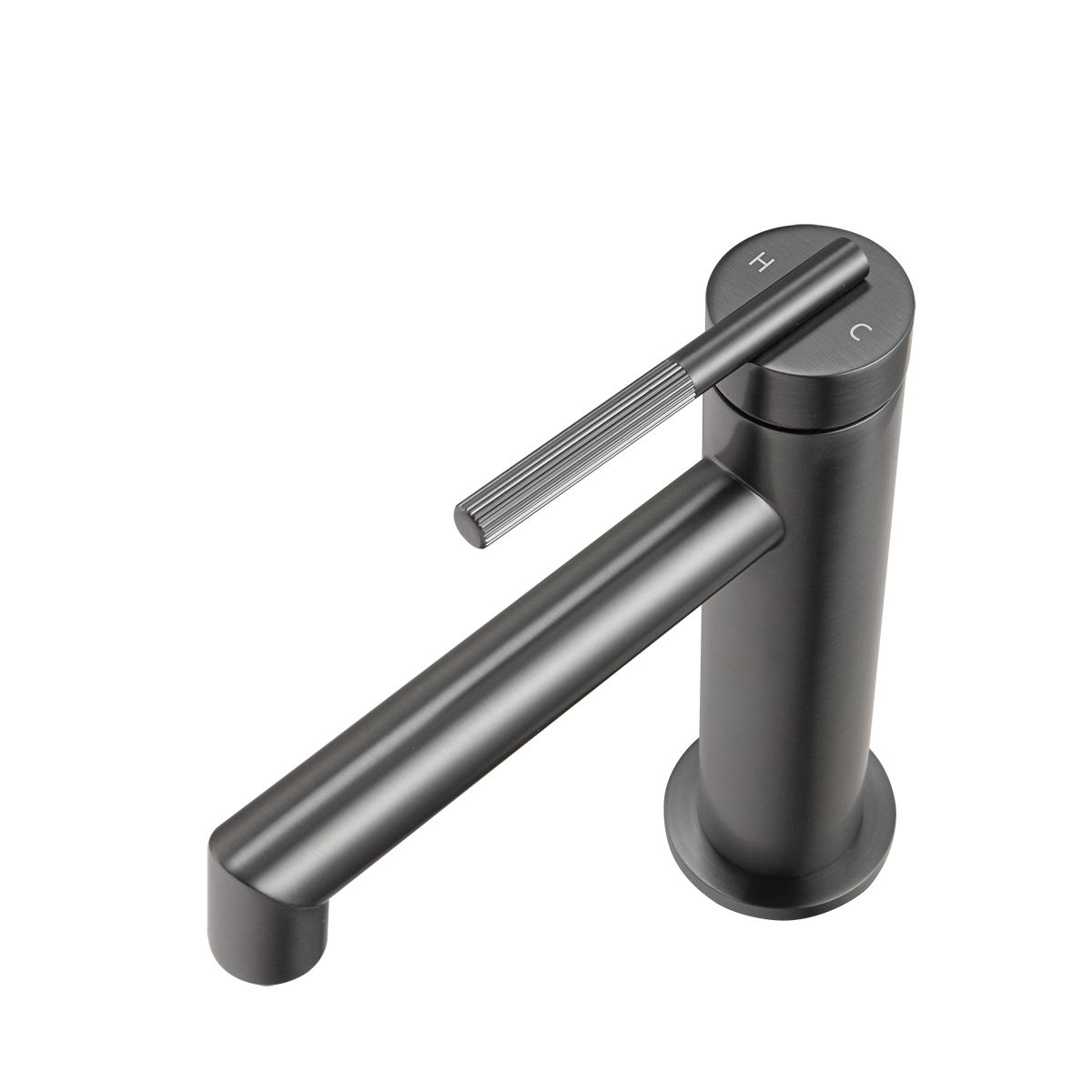 BUGM0240.BM CADDENCE Brushed Gunmetal Grey Counter-mounted Basin Mixer