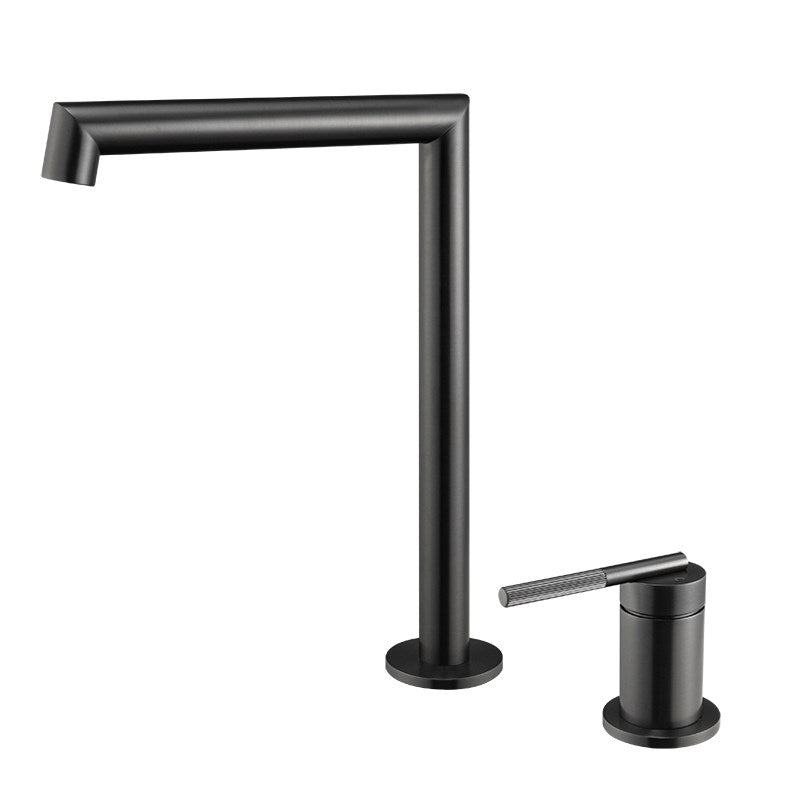 BUGM0242.BM CADDENCE Brushed Gunmetal Counter-mounted Basin Mixer