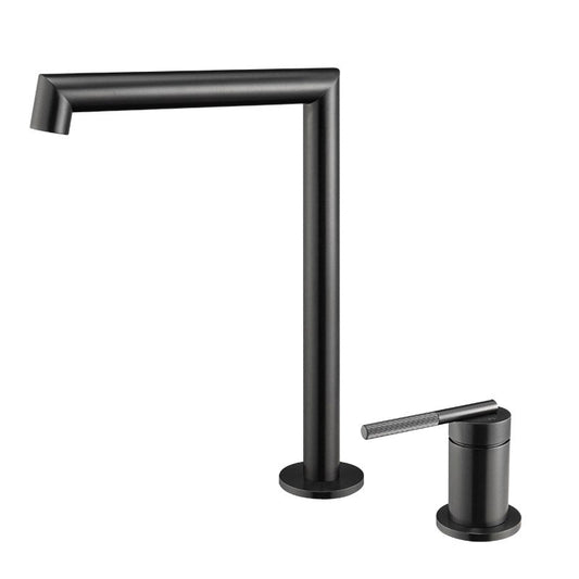 BUGM0242.BM CADDENCE Brushed Gunmetal Counter-mounted Basin Mixer