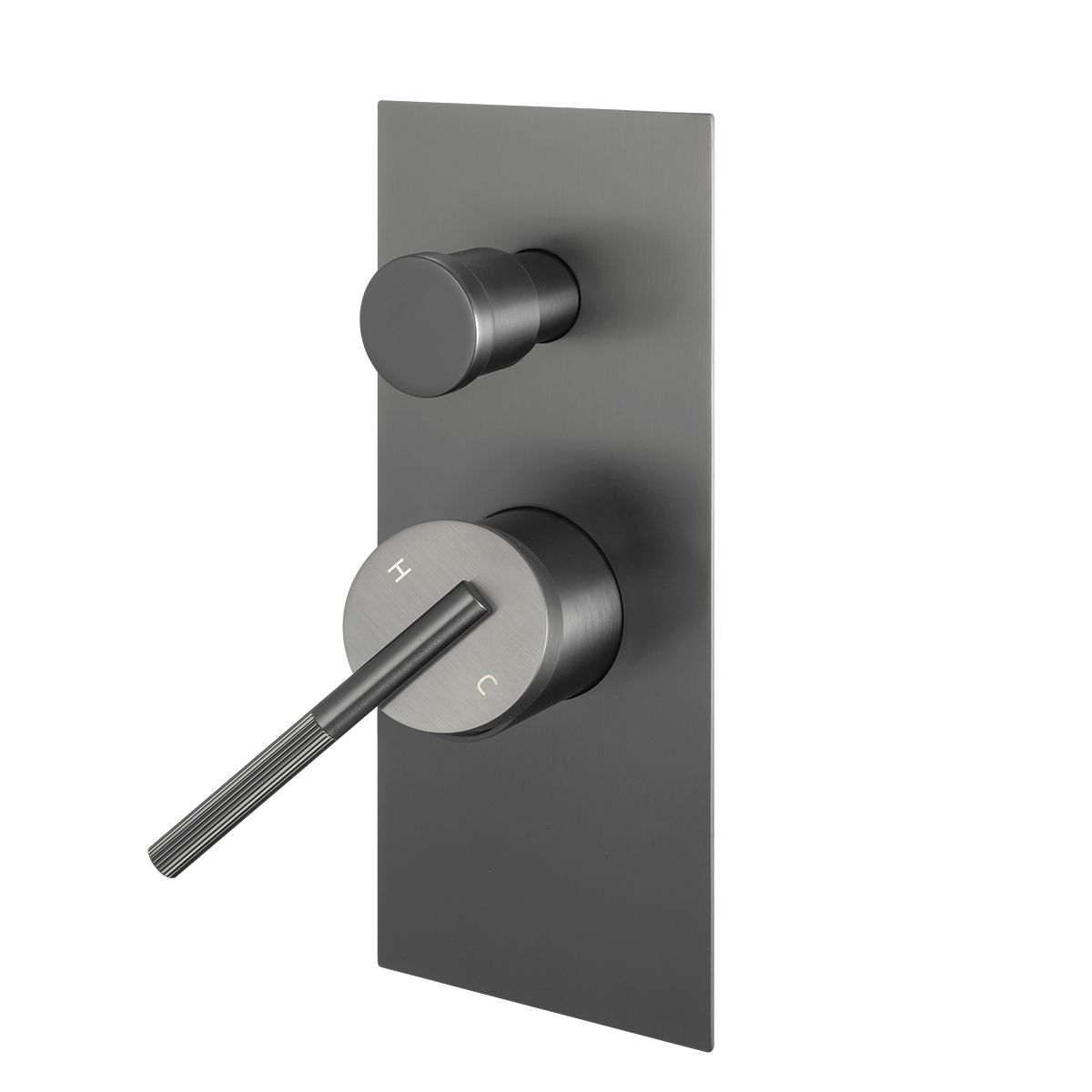 BUGM0244.ST CADDENCE Brushed Gunmetal Grey Wall Mounted Wall Mixer