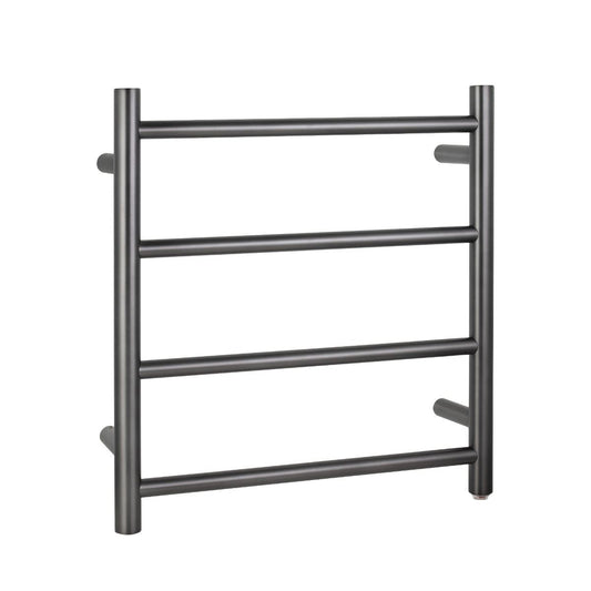 BUGM04.R.HTR Brushed Gunmetal Grey Round Wall Mounted Towel Warmer