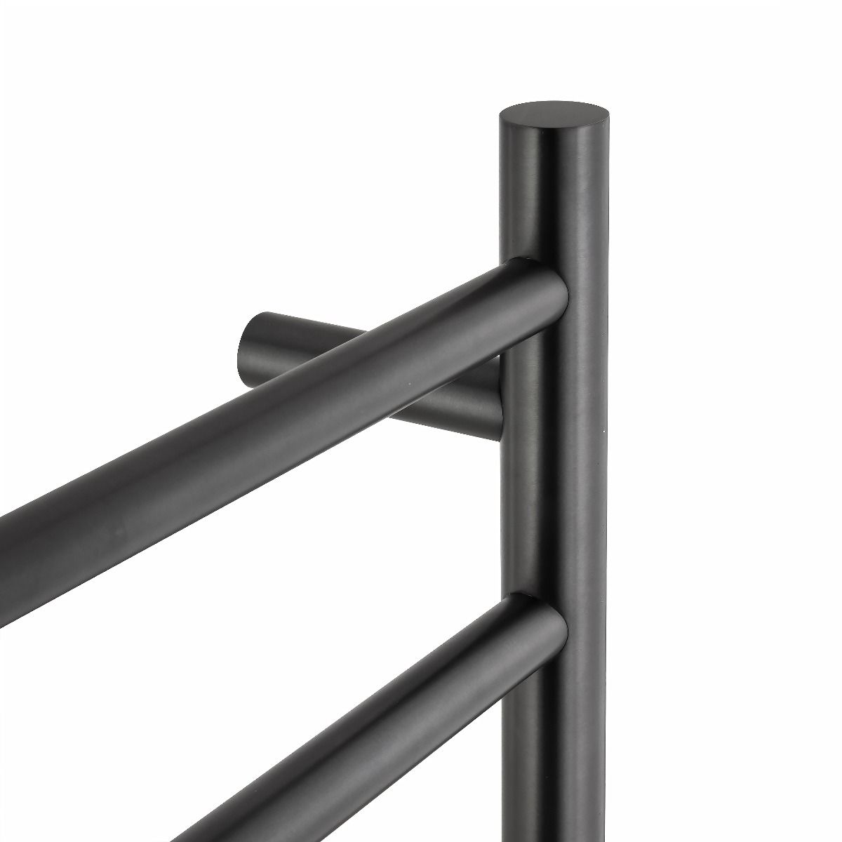 BUGM04.R.HTR Brushed Gunmetal Grey Round Wall Mounted Towel Warmer