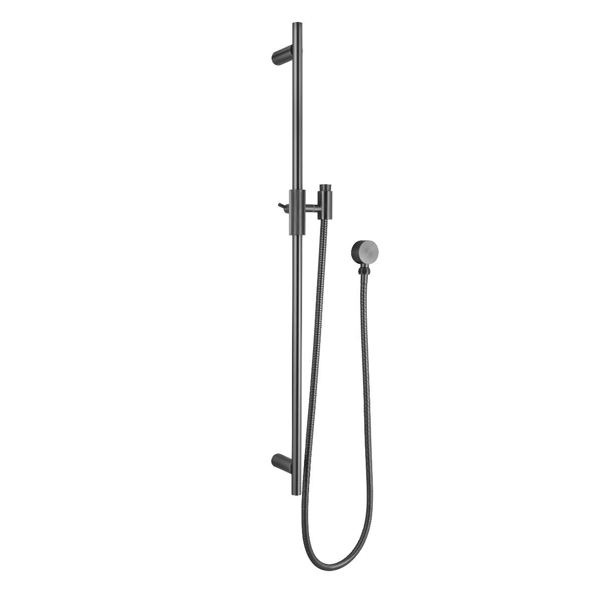 BUGM2151.SH.N CADDENCE Brushed Gun Metal Grey Round Wall Mounted Shower Rail