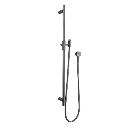 BUGM2151.SH.N CADDENCE Brushed Gun Metal Grey Round Wall Mounted Shower Rail