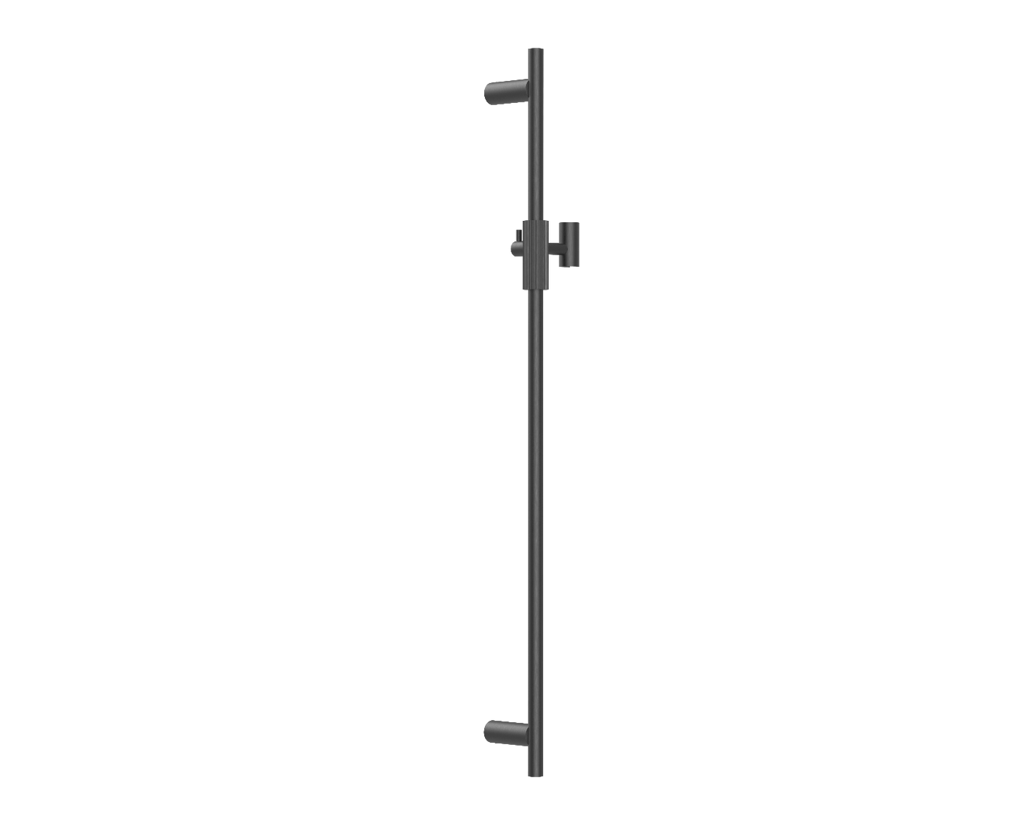 BUGM2151.SH.N CADDENCE Brushed Gun Metal Grey Round Wall Mounted Shower Rail