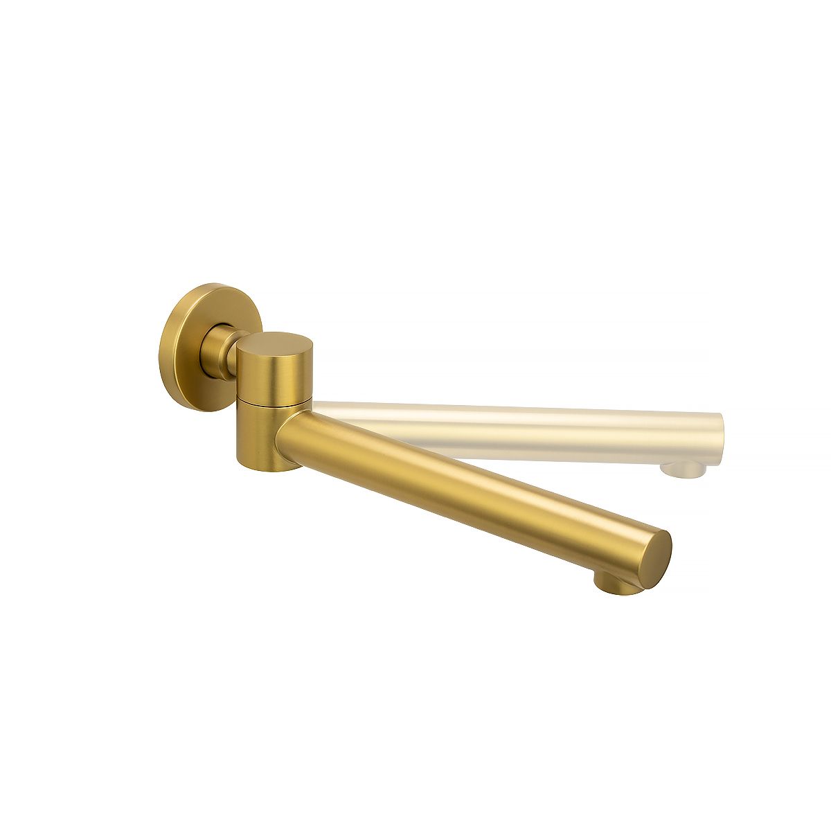 BUYG0004.BS Brushed Brass Round Wall Mounted Spout