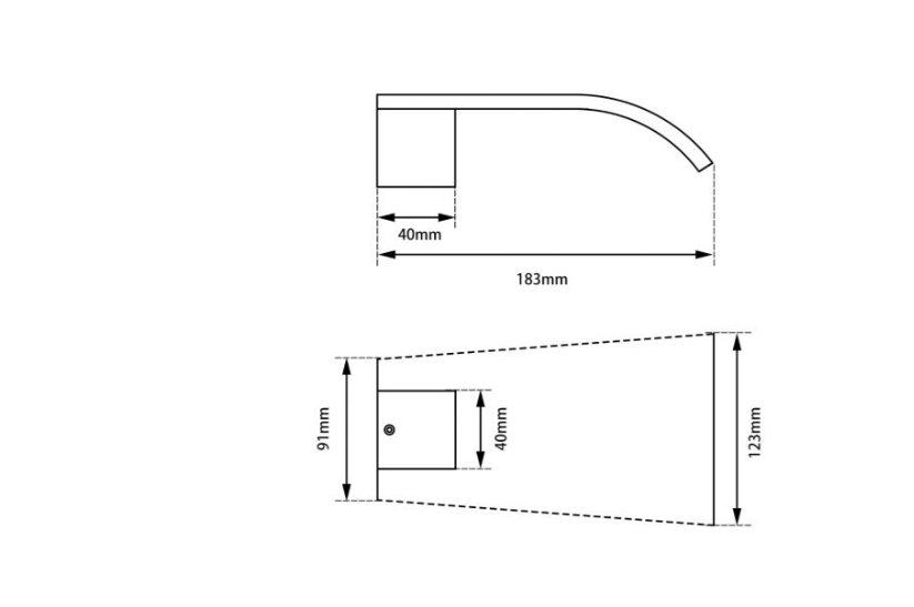 BUYG0005.BS Brushed Gold Wall Mounted Spout