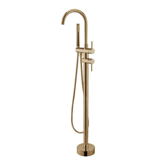 BUYG0116.BS Brushed Yellow Gold Round Free Standing Bath Mixer