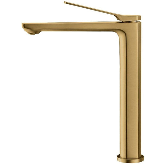 BUYG0149.BM RUSHY Brushed Yellow Gold Above Counter Tall Basin Mixer