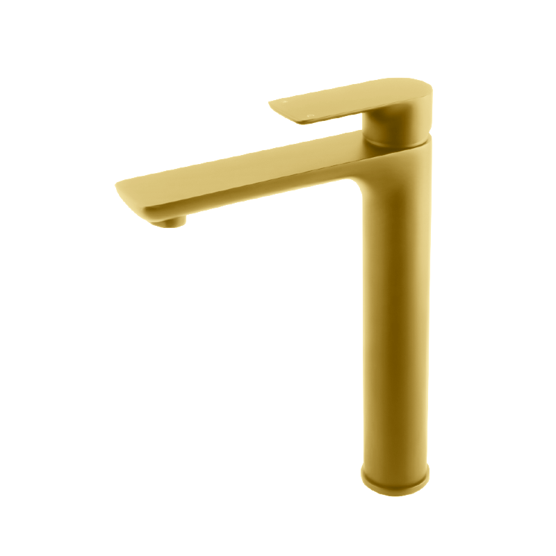 BUYG0152.BM VOG Brushed Yellow Gold Round Counter-mounted Tall Basin Mixer