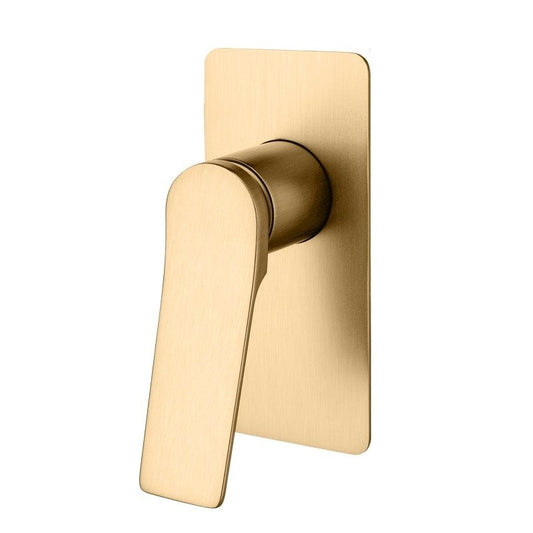 BUYG0156-2.ST RUSHY Brushed Yellow Gold Square Wall Mounted Shower Mixer