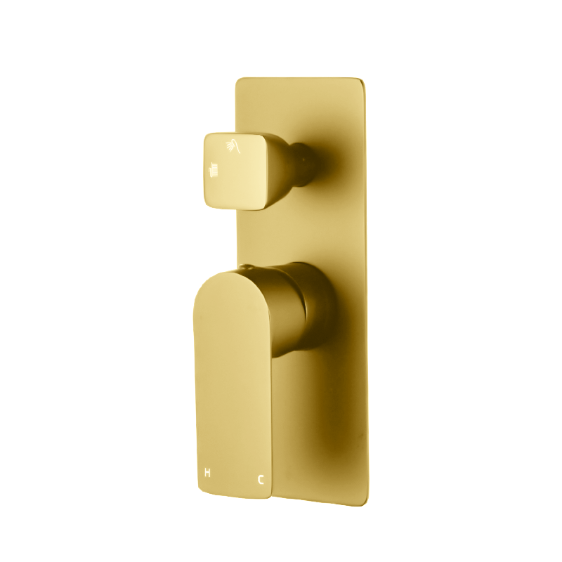 BUYG0165-2.ST VOG Brushed Brass Round Wall Mounted Wall Mixer