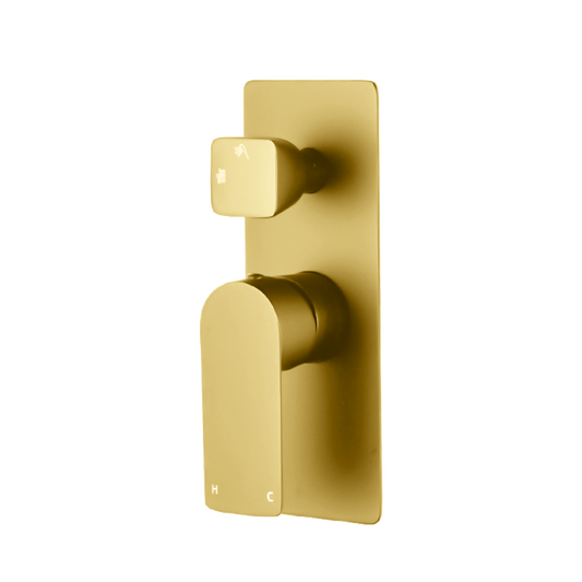 BUYG0165-2.ST VOG Brushed Brass Round Wall Mounted Wall Mixer