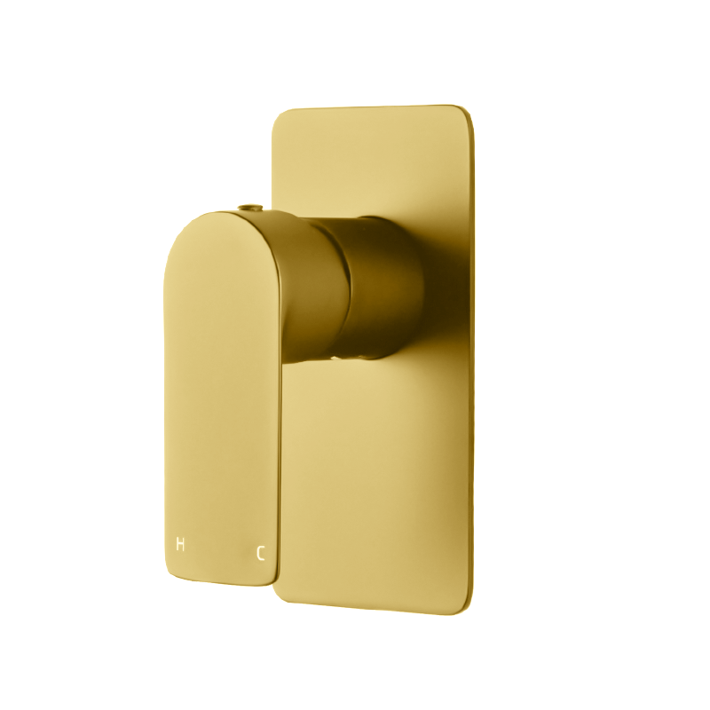 BUYG0167-2.ST VOG Brushed Brass Square Wall Mounted Wall Mixer