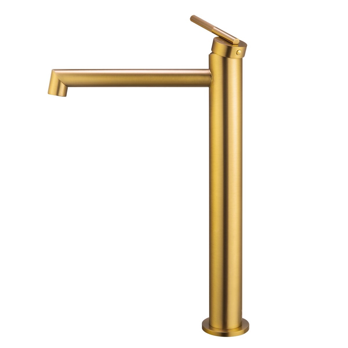 BUYG0241.BM CADDENCE Brushed Gold Round Counter-mounted Tall Basin Mixer