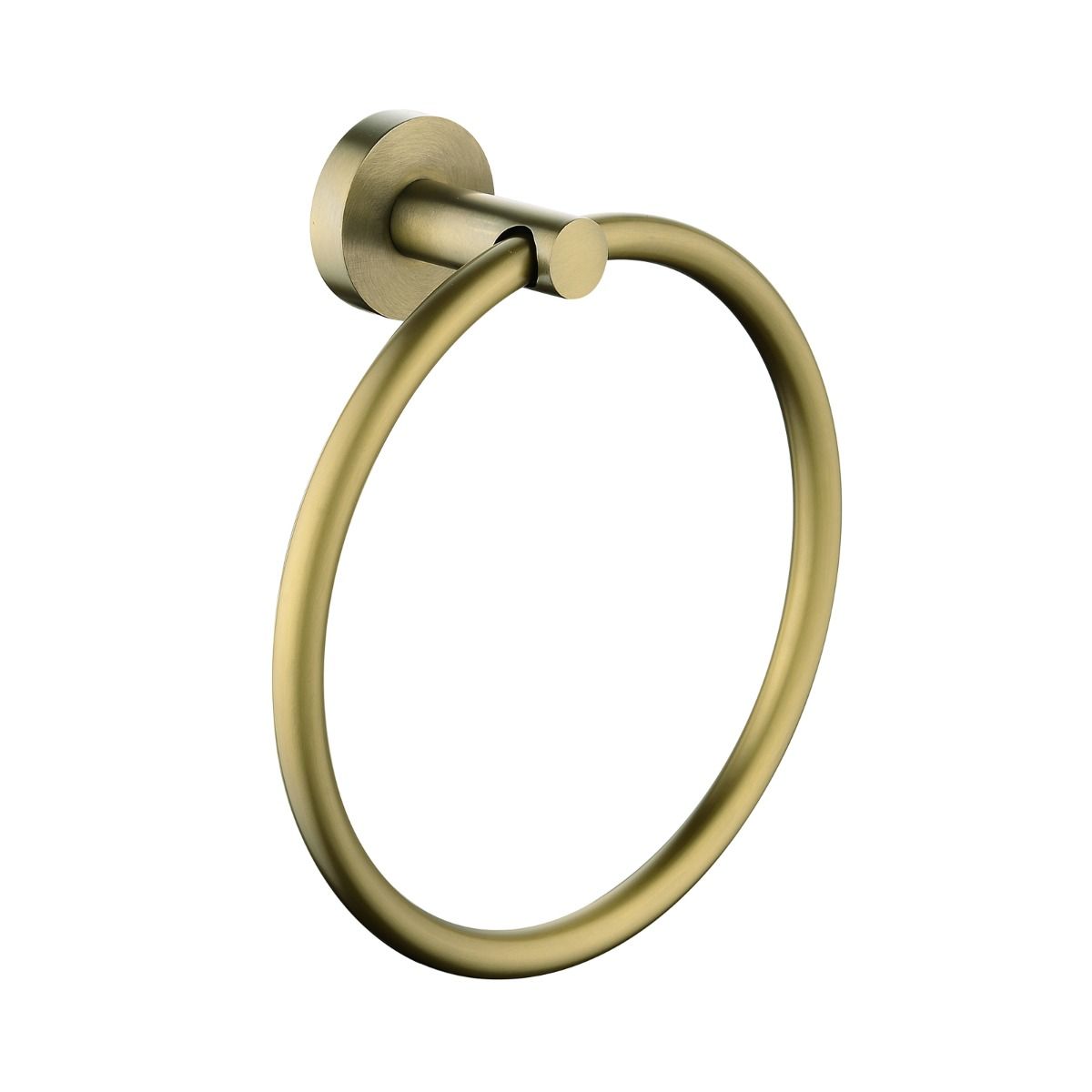 BUYG6603.TR LUCID PIN Brushed Yellow Gold Round Wall Mounted Towel Ring