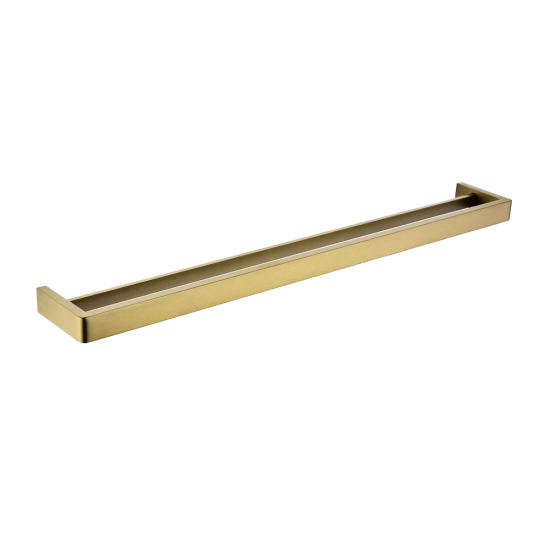 BUYG7002.8.TR IVANO Series Brushed Yellow Gold Square Wall Mounted Towel Rail