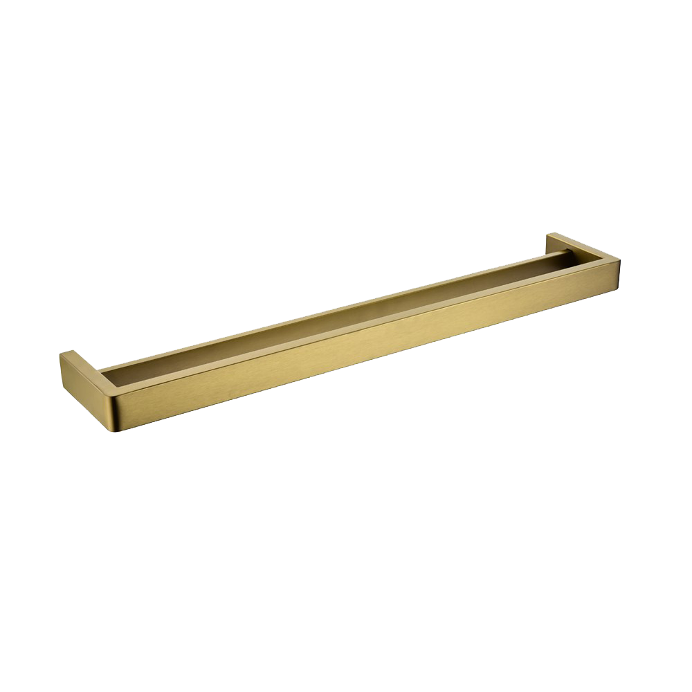 BUYG7002.TR IVANO Brushed Yellow Gold Square Wall Mounted Towel Rail