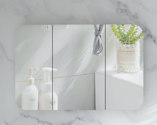C-12080RSMW Grand Matte White Melamine White Rectangular Wall Mounted Shaving Cabinet
