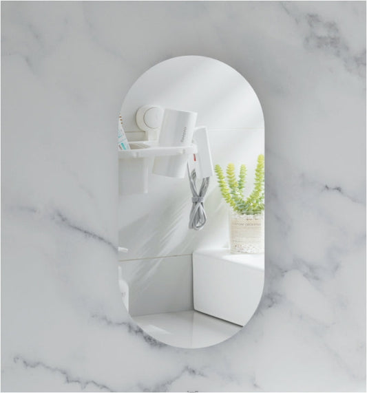 C-4590OSMW Noble Matte White Oval Wall Mounted Shaving Cabinet