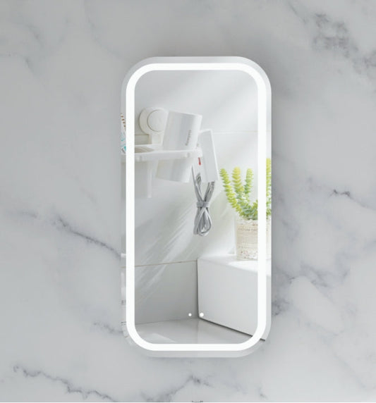 C-4590RSMWL EARLS Matte White Squircle Wall Mounted Shaving Cabinet