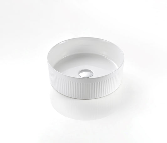 CA410R-GW Cascade Gloss White Round Above Counter Basin