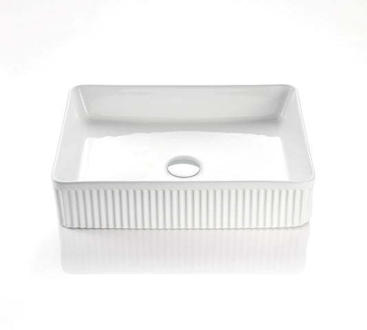 CA5038-MW Cascade Matte White Rectangular Above Counter Basin