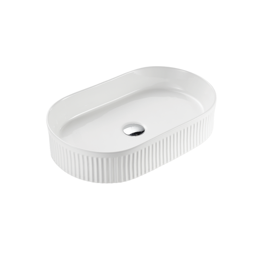 CA5836-MW Cascade Matte White Oval Above Counter Basin