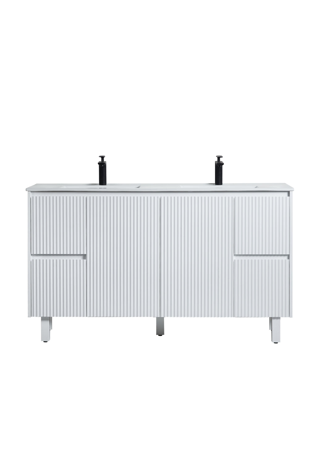 CB154L-MW Brighton Matte White Rectangular Free Standing Vanity
