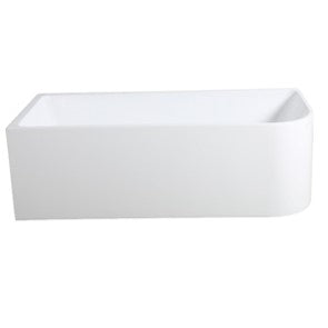 CBT1500L-510 Gloss White Back to Wall, Corner Bathtub