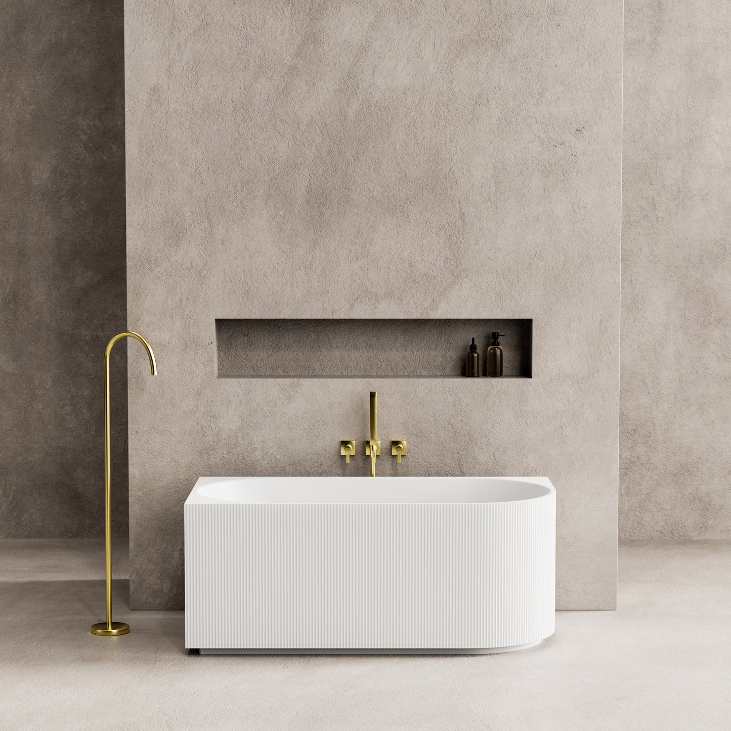 CGV1500L-GW Capri Gloss White Oval Free Standing, Corner Bathtub