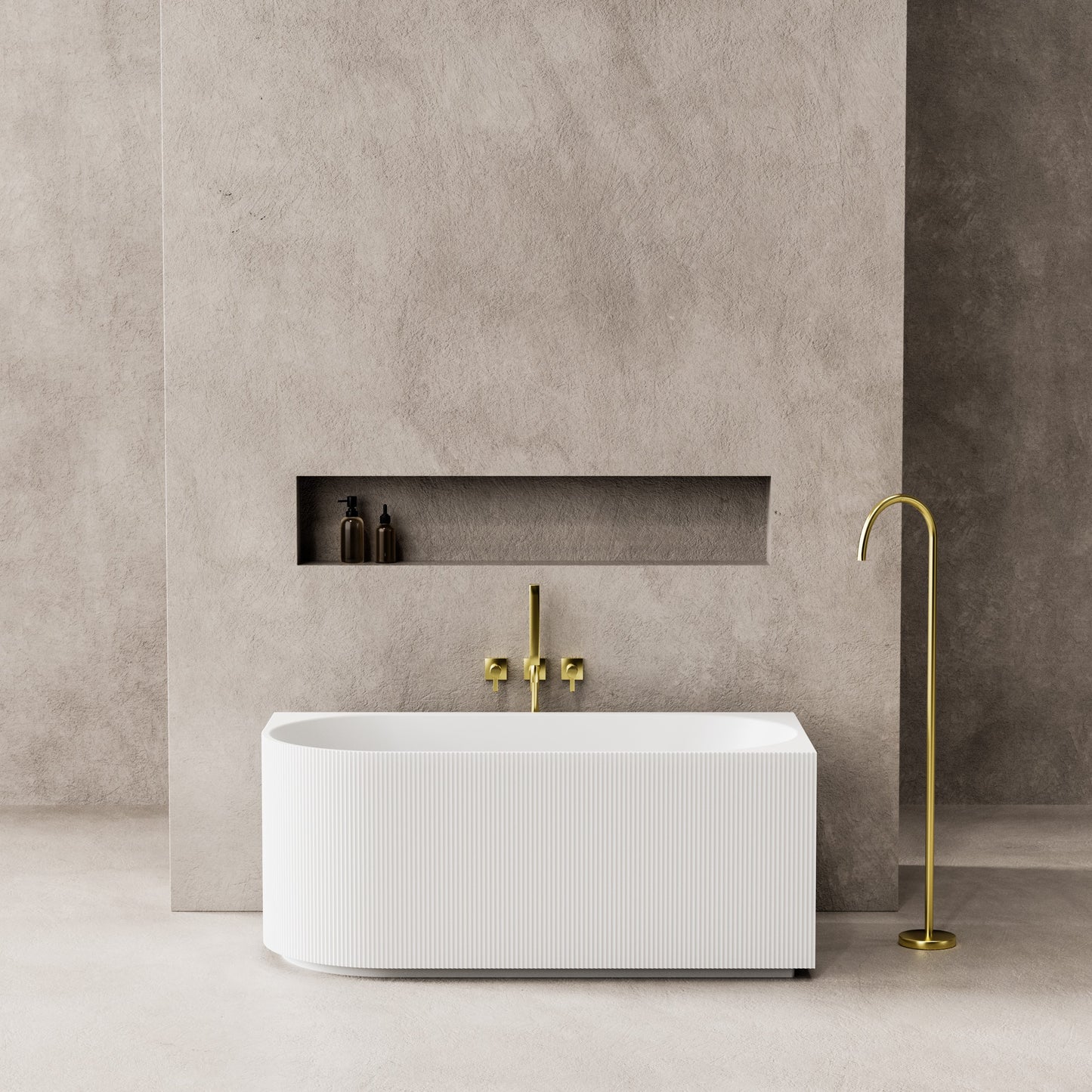 CGV1500R-MW Capri Matte White Oval Free Standing, Corner Bathtub