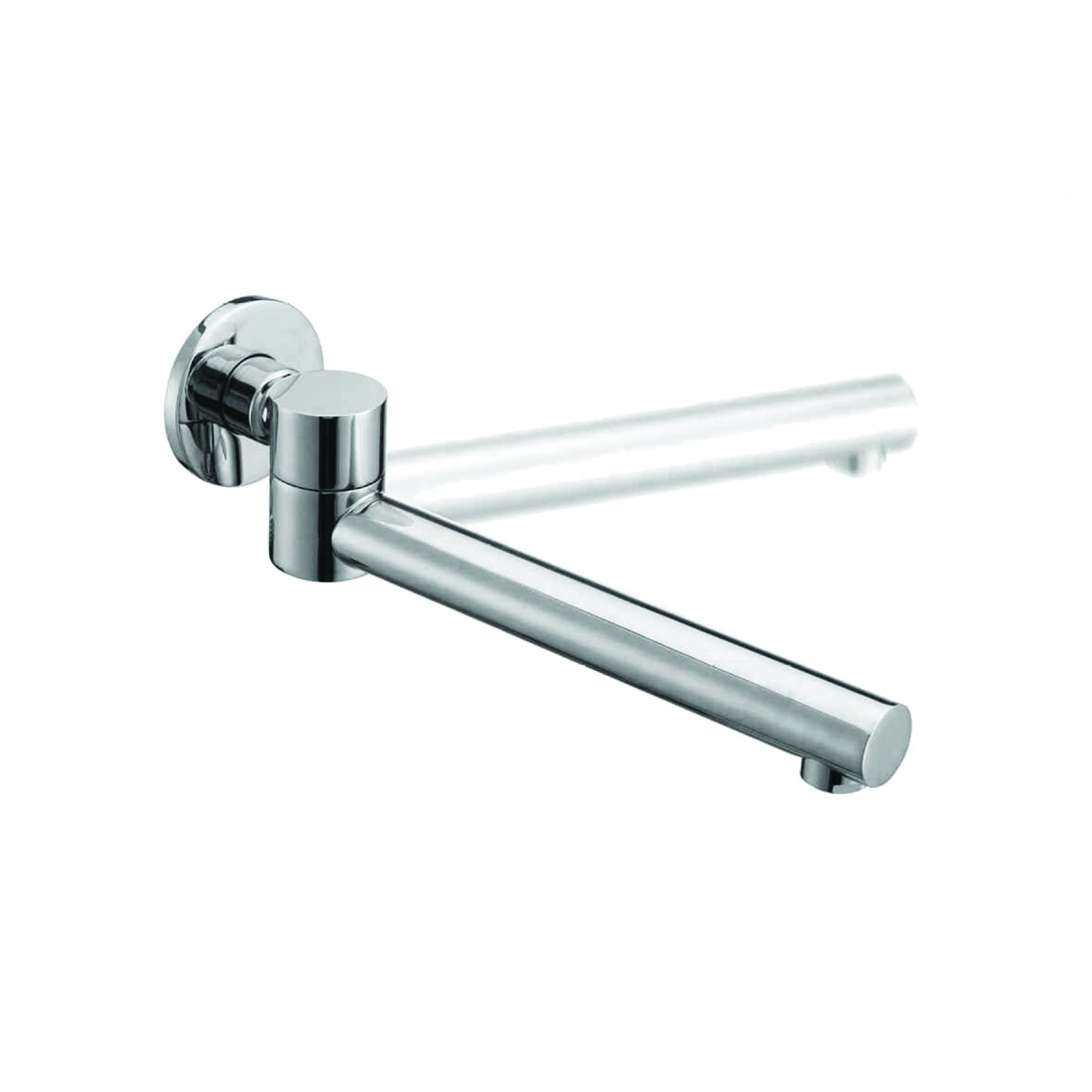 CH0004.BS Lucid Pin Chrome Chrome Round Wall Mounted Spout