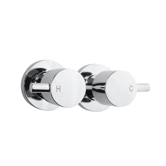 CH0007.ST LUCID PIN Chrome, Polished Chrome Round Wall Mounted Shower Taps