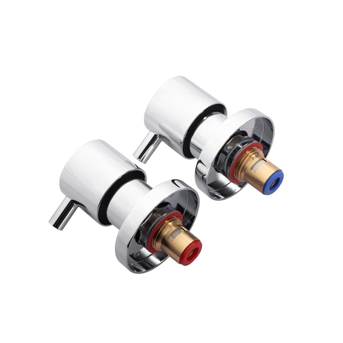 CH0007.ST LUCID PIN Chrome, Polished Chrome Round Wall Mounted Shower Taps