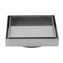 CH003.FD Chrome, Polished Chrome Square Floor-mounted Floor Waste